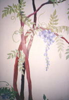 Tromp d'oeil raffigurante Glicine