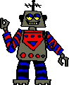 immagine in alto a sinistra, di un robot che si muove